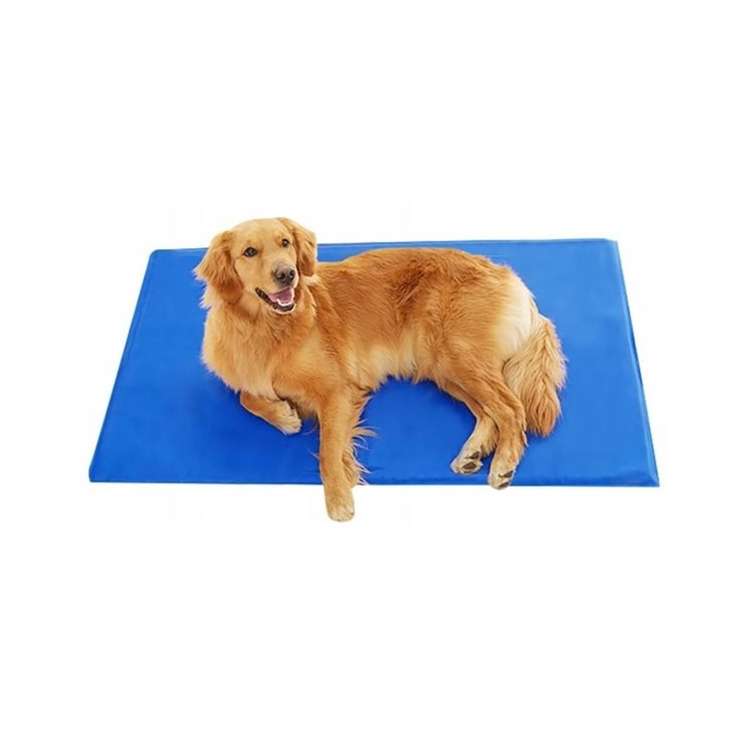 Aio - Tapis pour animaux / Tapis de gel rafraîchissant pour animaux de compagnie - 50 x 90 cm - Bleu