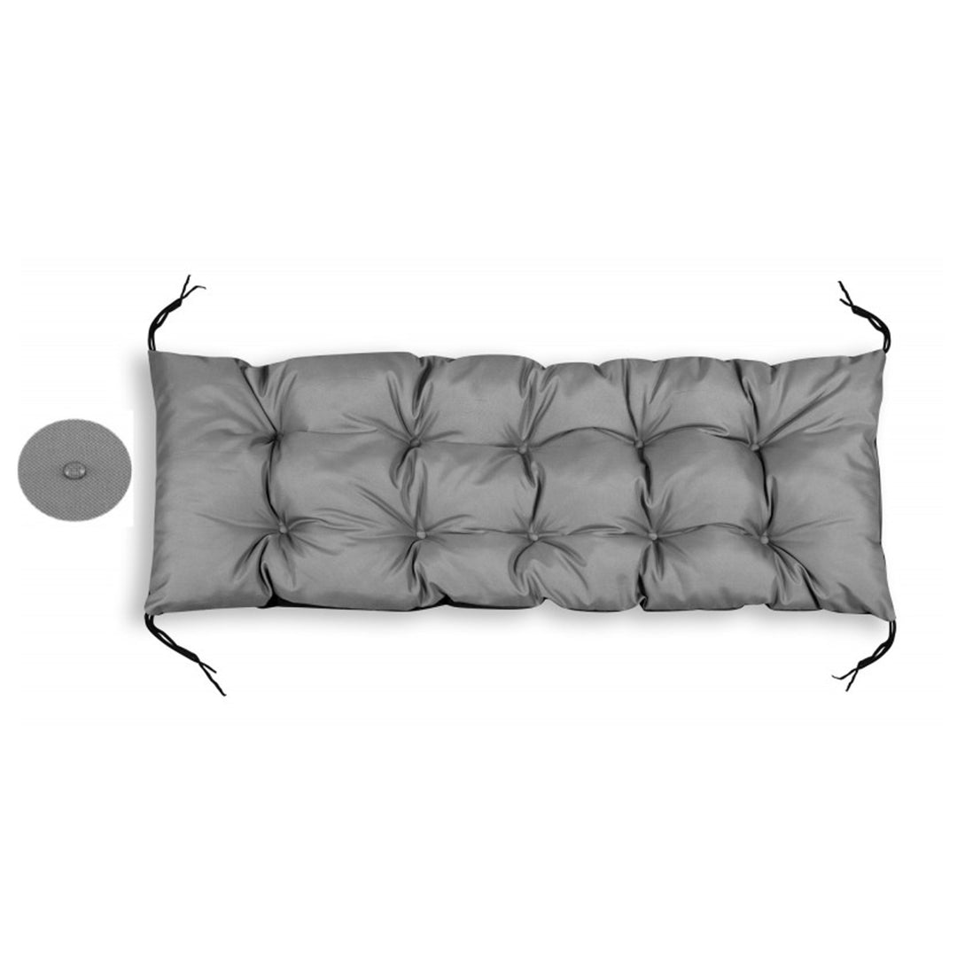 KingsGarden Coussin de Jardin Coussin de Banc de Jardin Coussin de Chaise de Jardin 120x50 cm imperméable Codura PVC Gris