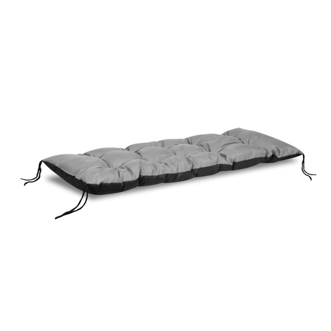 KingsGarden Coussin de Jardin Coussin de Banc de Jardin Coussin de Chaise de Jardin 120x50 cm imperméable Codura PVC Gris