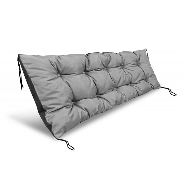 KingsGarden Coussin de Jardin Coussin de Banc de Jardin Coussin de Chaise de Jardin 120x50 cm imperméable Codura PVC Gris