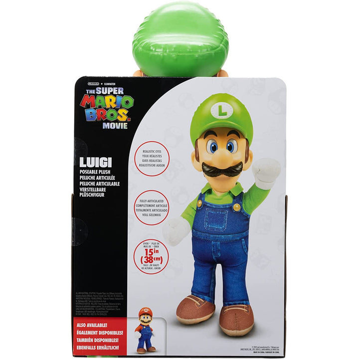 SUPER MARIO Movie Luigi, pluche, mascotte uit de tekenfilm, 30 cm