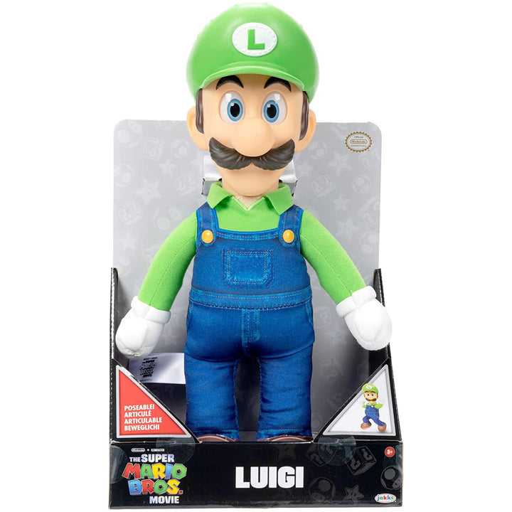 SUPER MARIO Movie Luigi, pluche, mascotte uit de tekenfilm, 30 cm