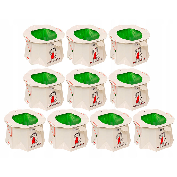 Wegwerpkinderpotje Tron, wit, tot 30 kg, set van 10 stuks