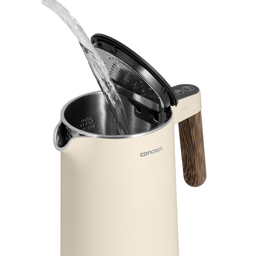 Concept Norwood - Waterkoker 1.5L - Temperatuurregeling / KEEP WARM functie - 1850-2200 W (vanille)