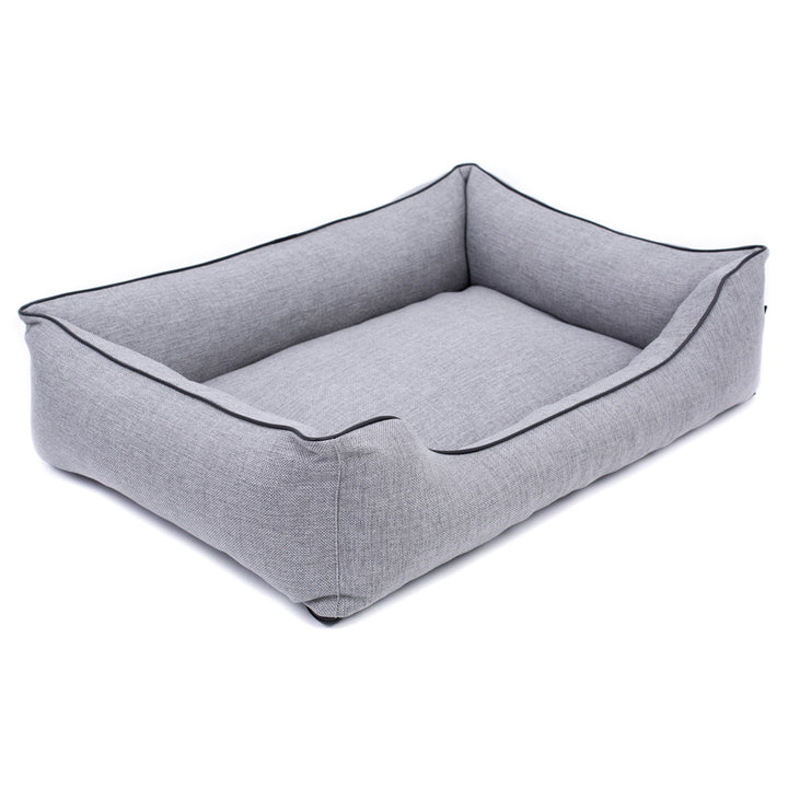 Sofa Mallorca Comfort hondenbed in lichtgrijs met zwarte bies 80x60 cm