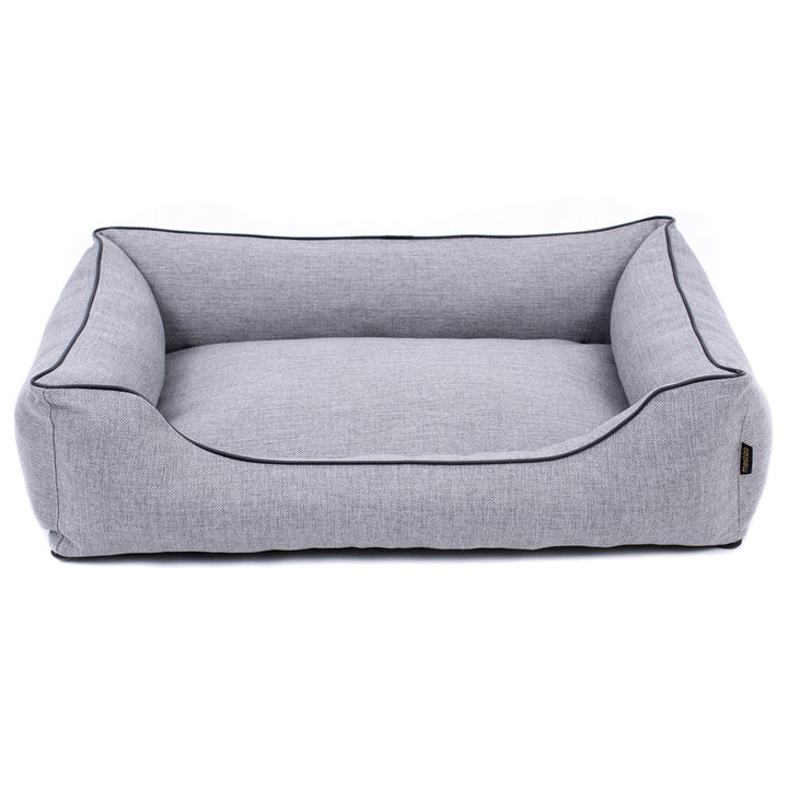 Sofa Mallorca Comfort hondenbed in lichtgrijs met zwarte bies 80x60 cm