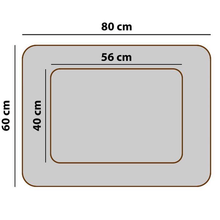 Sofa Mallorca Comfort hondenbed in donkergrijs met witte bies 80x60 cm