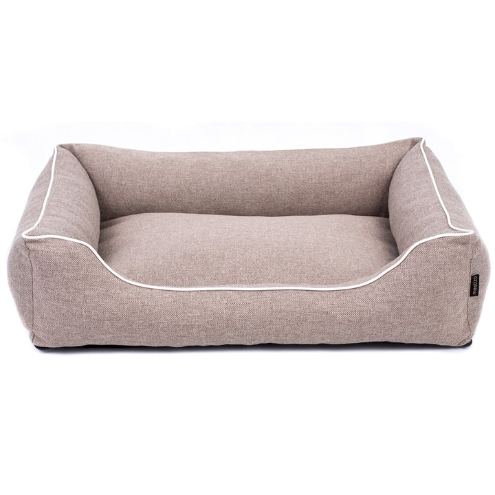 Sofa Mallorca Comfort hondenbed in beige met witte bies 100x75 cm