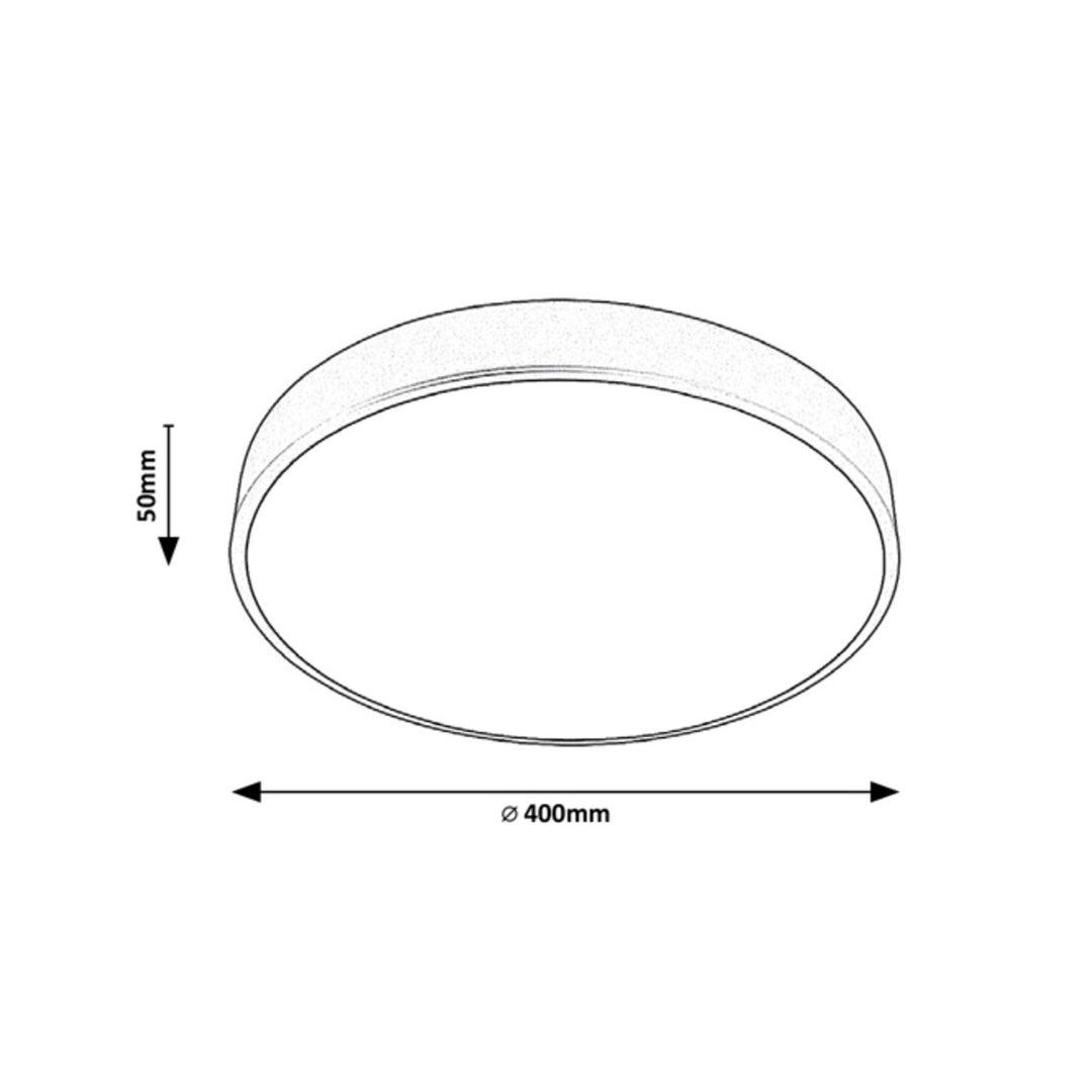 Rabalux Tesia plafondlamp 3315 zilver 36W natuurlijk wit licht