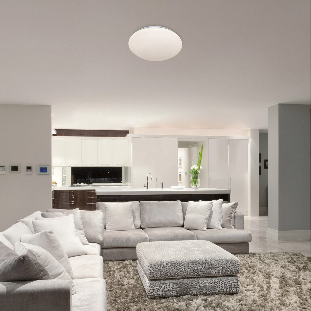 Rabalux Lucas 71334 LED-plafondlamp met instelbare microgolf bewegingssensor IP44 24W 1750 LM LED lichtbron Binnenverlichting Kleurtemperatuur van 4000 K Natuurlijk wit [Energieklasse G]
