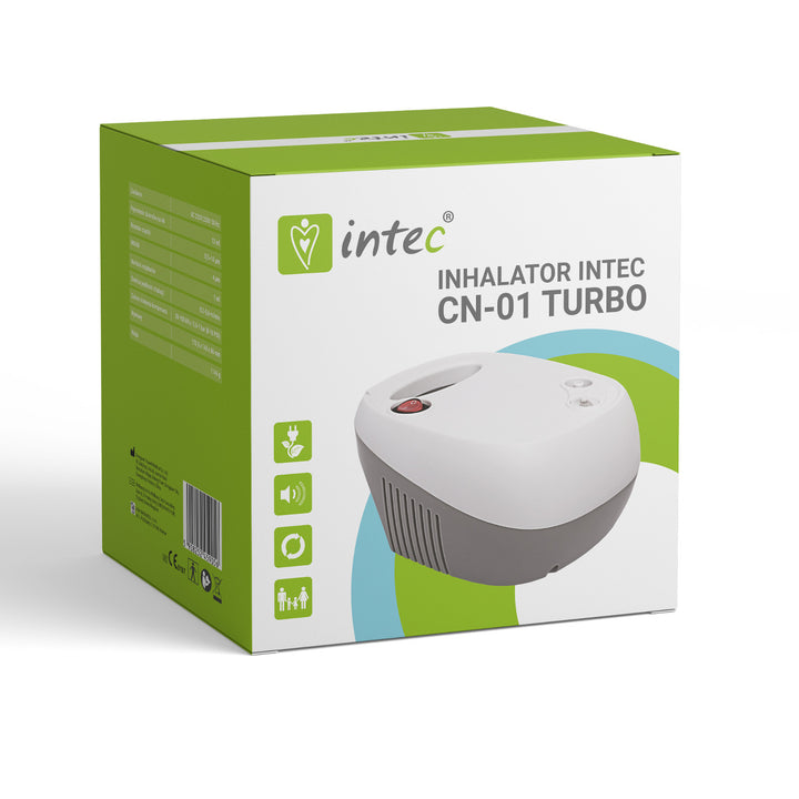 Intec CN-01 Turbo Inhalateur Nébuliseur Compresseur d'inhalateur pour adultes et enfants avec masque buccal pour enfants et adultes