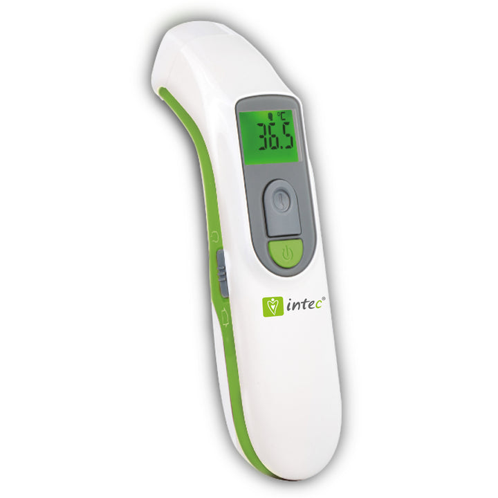 Intec HM-568C Thermomètre frontal Thermomètre sans contact Précision de mesure : 0,1 °C / 0,1 °F Arrêt automatique