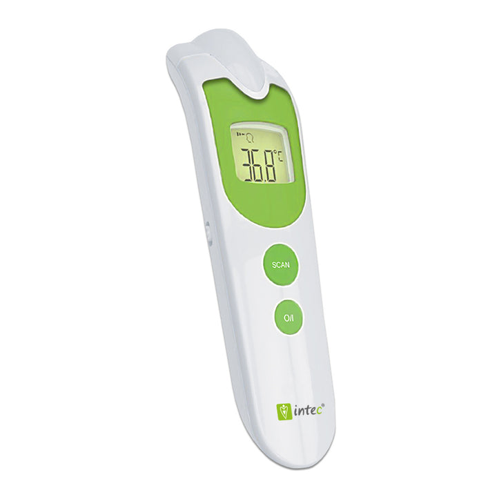 Intec HM-686 Thermomètre clinique et de surface 2 en 1 Thermomètre infrarouge sans contact avec écran LCD Mise hors tension automatique Thermomètre frontal Thermomètre clinique numérique