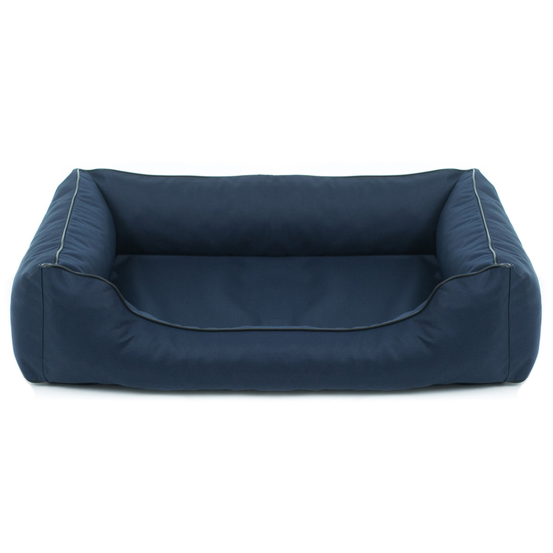 Valencia Orthopedisch hondenbed in marineblauw met zwarte bies 65x50 cm
