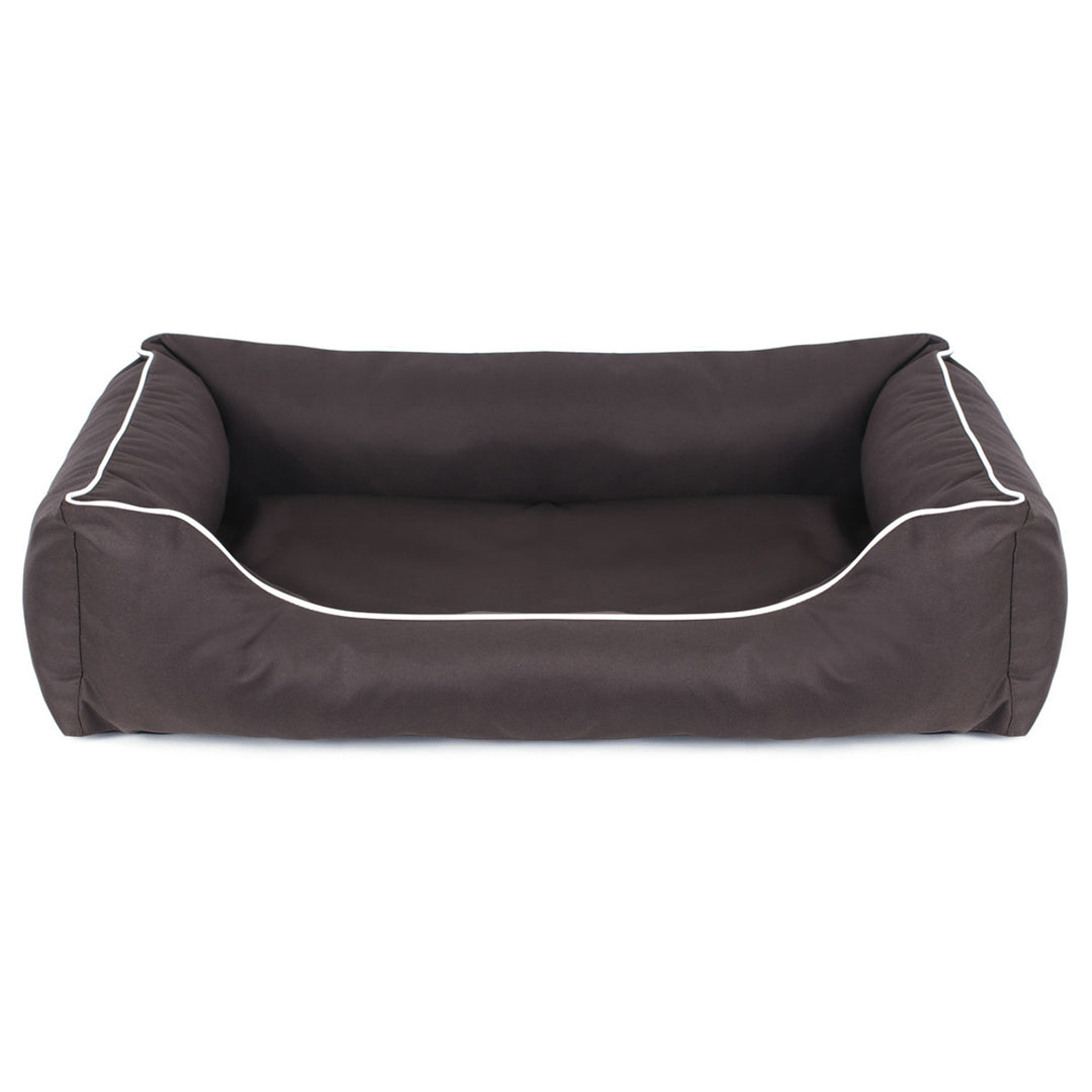 Valencia Orthopedisch hondenbed in bruin met witte bies 65x50 cm