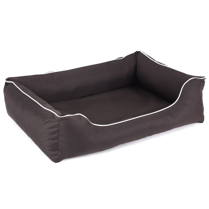 Valencia Orthopedisch hondenbed in bruin met witte bies 65x50 cm