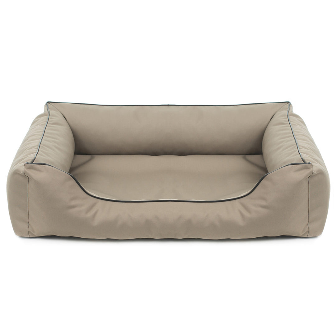 Valencia Orthopedisch hondenbed in beige met zwarte bies 65x50 cm