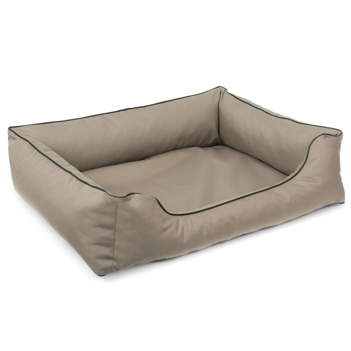 Valencia Orthopedisch hondenbed in beige met zwarte bies 65x50 cm