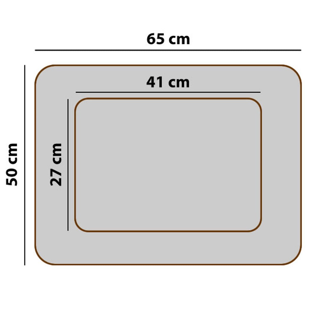 Valencia Orthopedic Sofa hondenbed in lichtgrijs met zwarte bies 65x50 cm