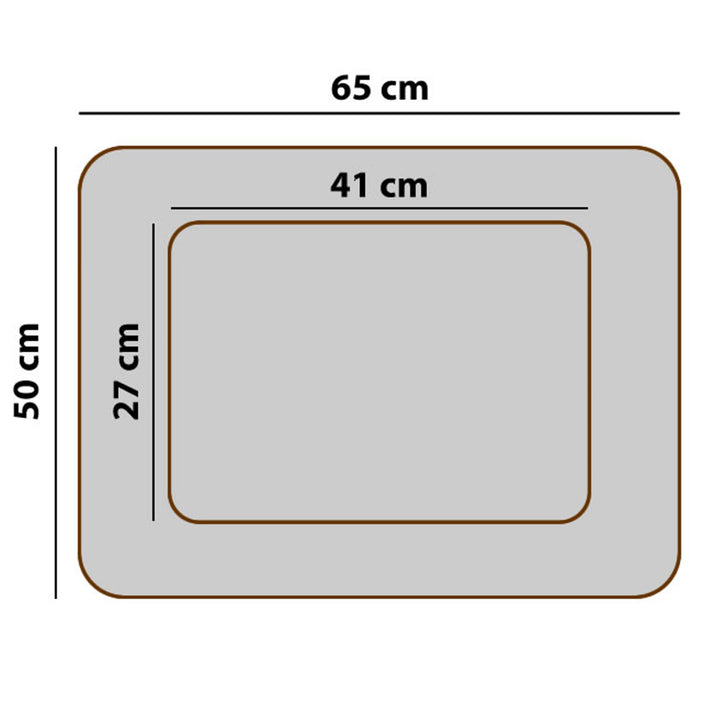 Valencia Orthopedic Sofa hondenbed in lichtgrijs met zwarte bies 65x50 cm
