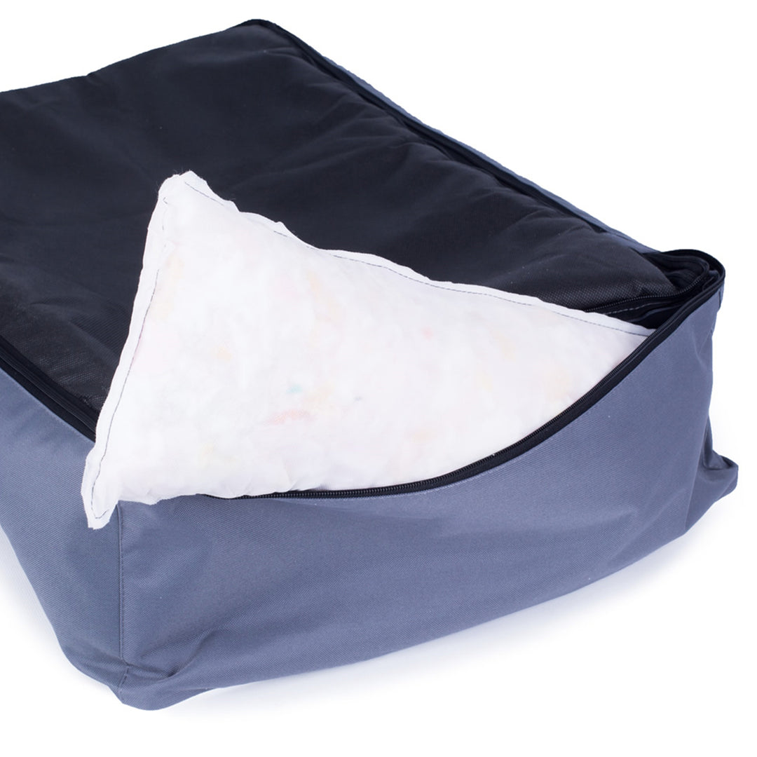 Valencia Orthopedic Sofa hondenbed in lichtgrijs met zwarte bies 65x50 cm