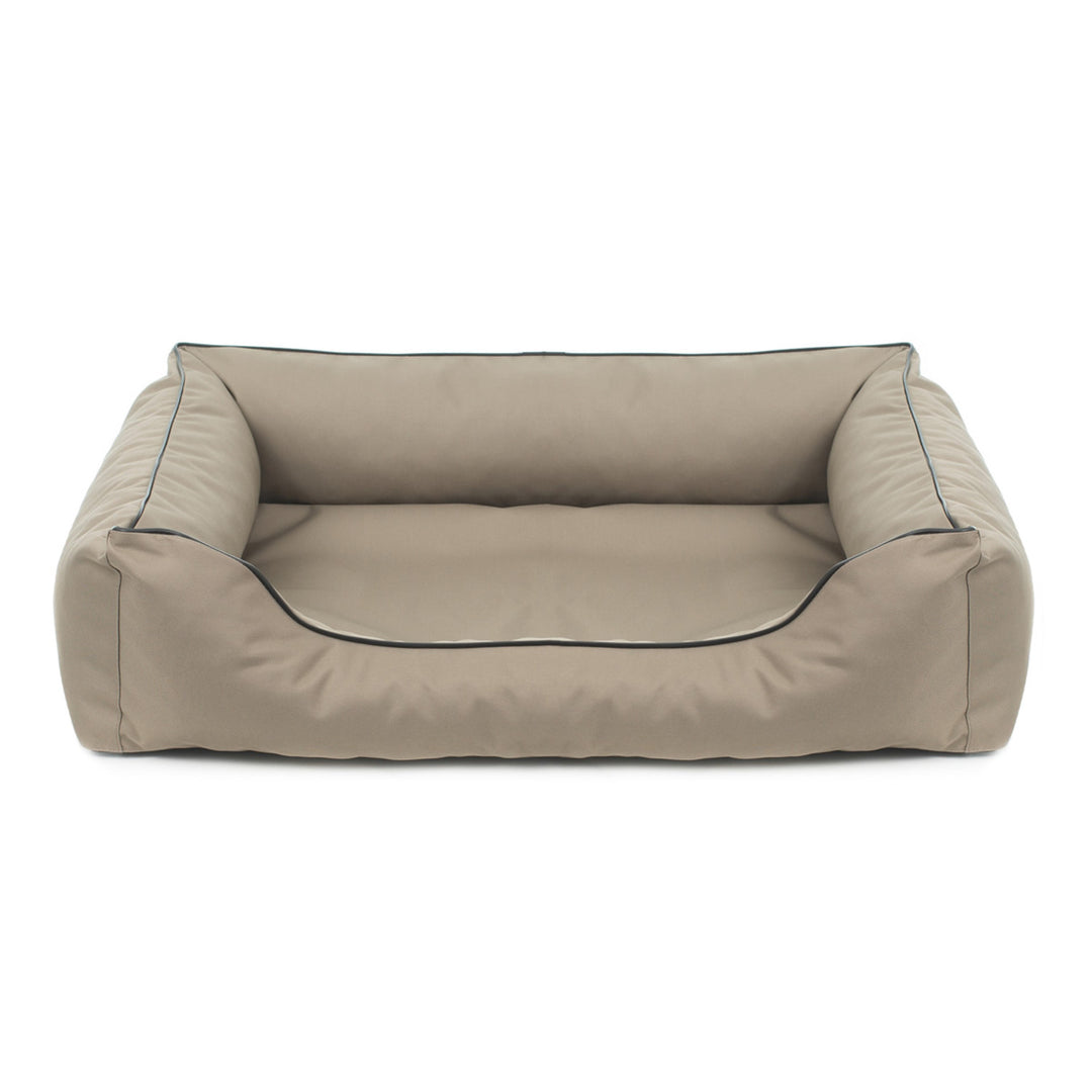 Valencia Orthopedisch hondenbed in beige met zwarte bies 100 x 75 cm