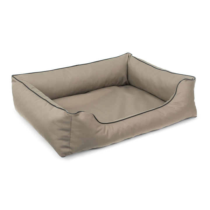 Valencia Orthopedisch hondenbed in beige met zwarte bies 100 x 75 cm