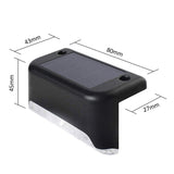 8x Maclean LED traplamp op zonne-energie IP44, 4000K, Ni-MH 100 mAh, 80x45x45mm, schemersensor MCE319