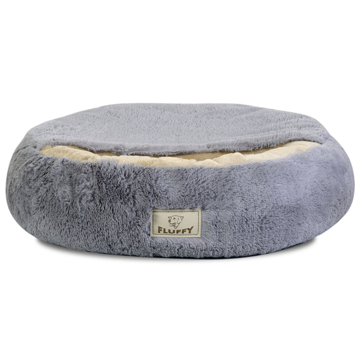 Lit pour chat/chien doux et confortable FLUFFY en gris clair dia. 70 cm