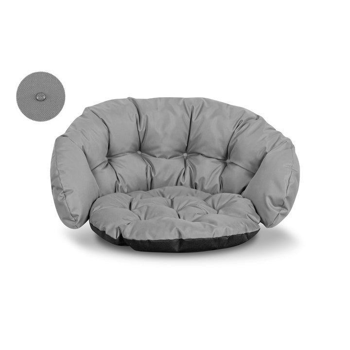 AIO - Coussin de jardin lot de 3 pièces - Coussins de chaise de jardin - imperméables - 2x 122x40 cm + 1x 190x40 cm - Gris