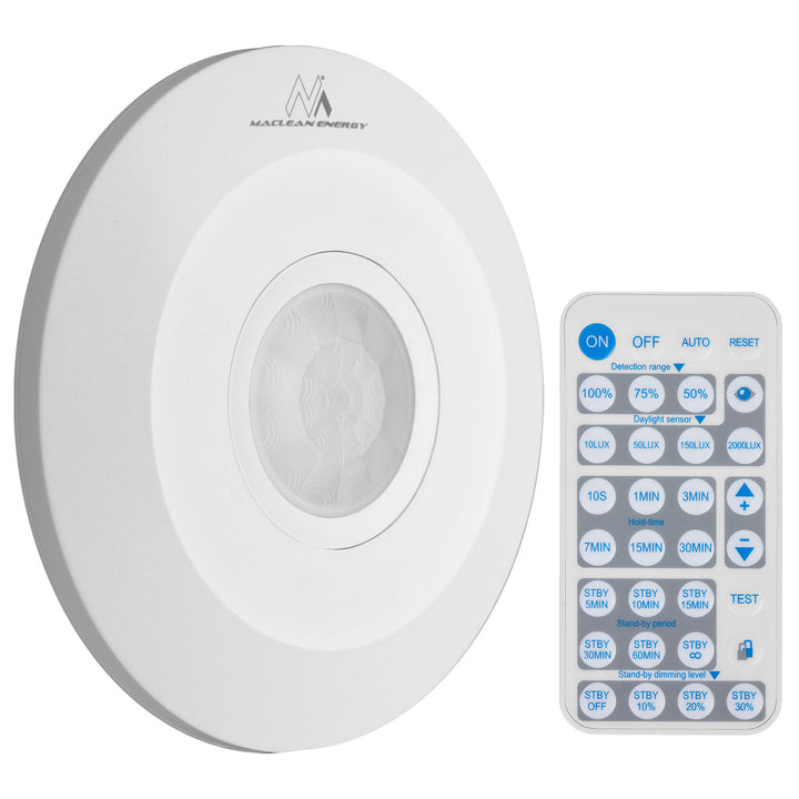 Maclean - PIR bewegingsmelder infrarood met afstandsbediening - max.2000W - MCE467