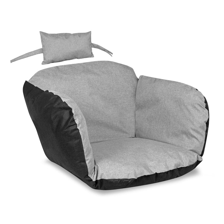 AIO - Coussin de jardin - nid de cigogne pour fauteuil suspendu - imperméable - 112x113cm - Gris