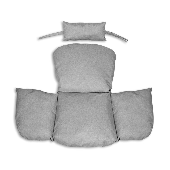 AIO - Coussin de jardin - nid de cigogne pour fauteuil suspendu - imperméable - 112x113cm - Gris