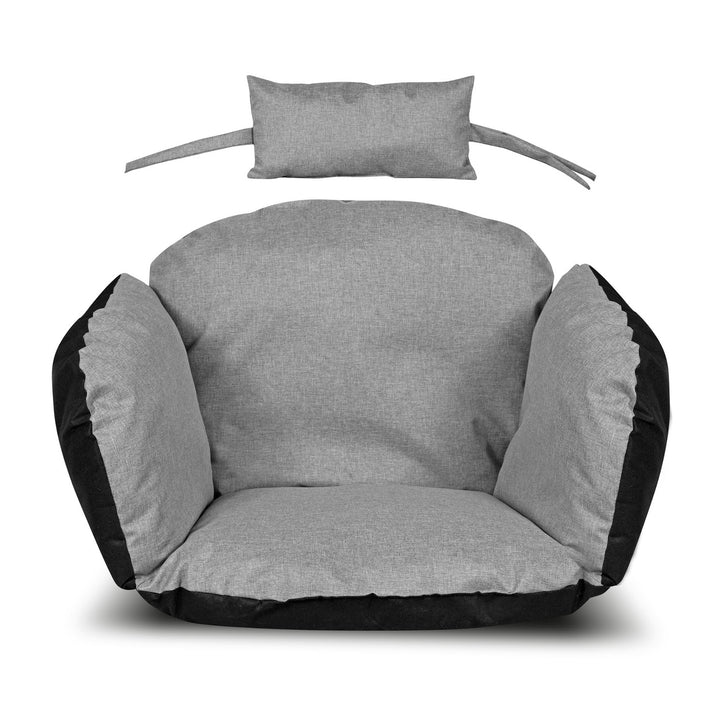 AIO - Coussin de jardin - nid de cigogne pour fauteuil suspendu - imperméable - 112x113cm - Gris