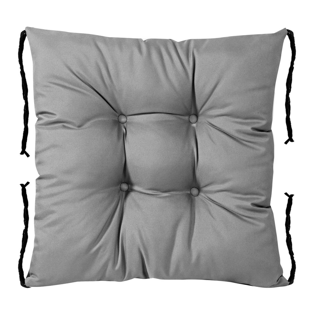 AIO - Coussin de jardin avec côté haut / Coussins de chaise de jardin - imperméable - 42 x 42 cm - Gris