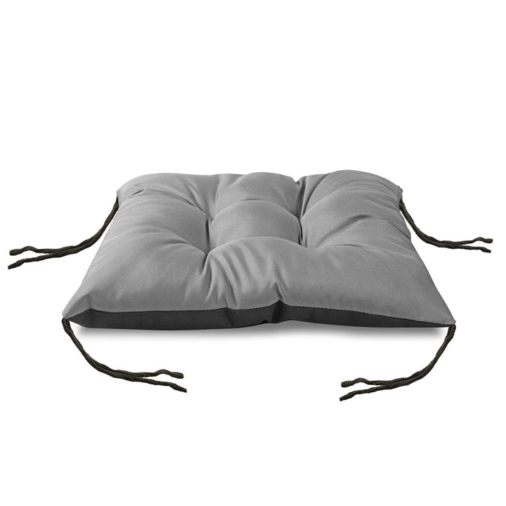 AIO - Coussin de jardin avec côté haut / Coussins de chaise de jardin - imperméable - 42 x 42 cm - Gris