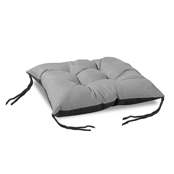 AIO - Coussin de jardin avec côté haut / Coussins de chaise de jardin - imperméable - 42 x 42 cm - Gris