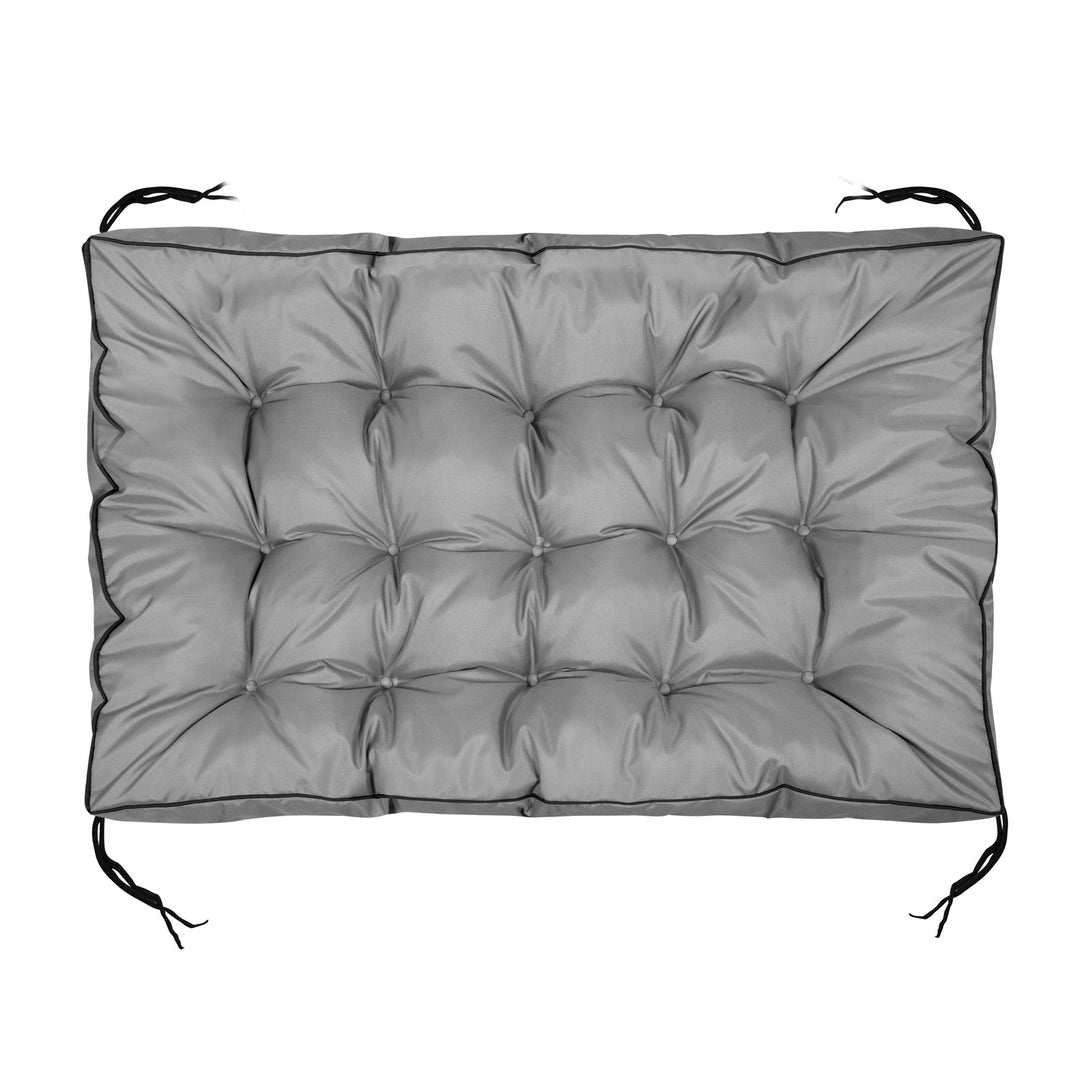 AIO - Coussin de jardin avec côté haut / Coussins de chaise de jardin - imperméable - 120x80cm - Gris