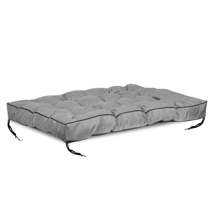 AIO - Coussin de jardin avec côté haut / Coussins de chaise de jardin - imperméable - 120x80cm - Gris