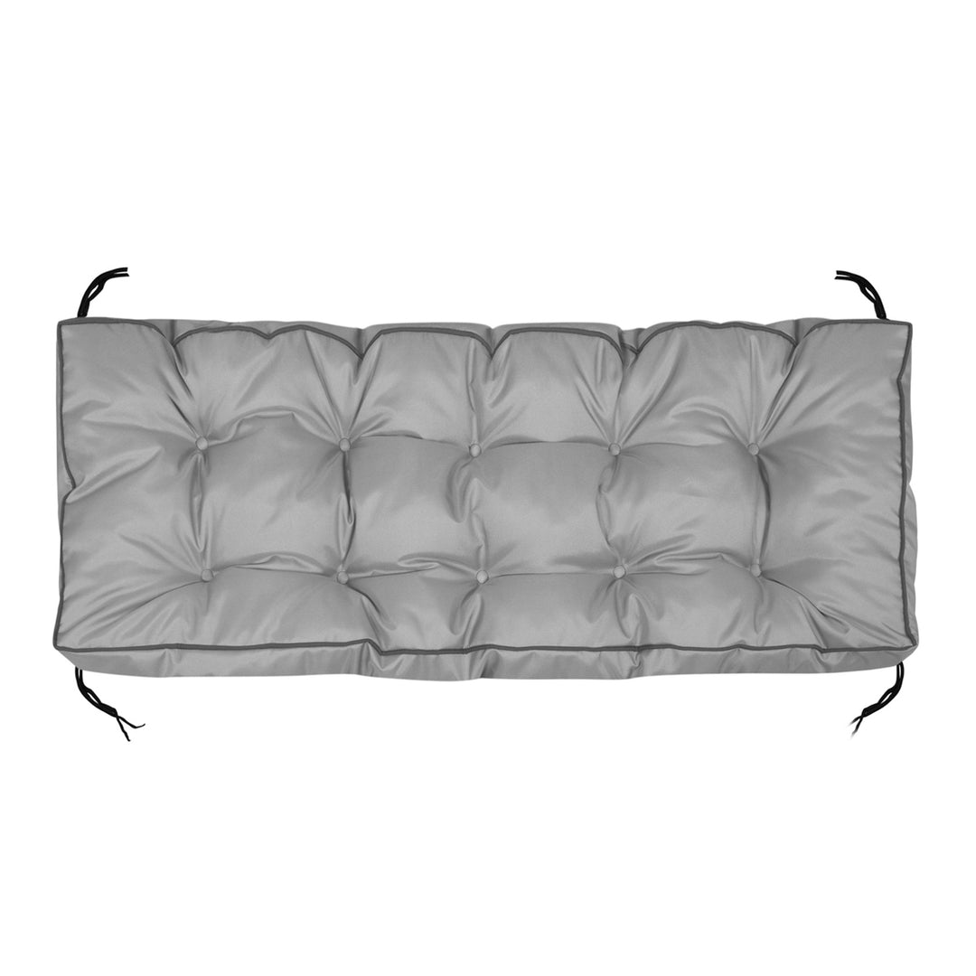 AIO - Coussin de jardin avec côté haut / Coussins de chaise de jardin - imperméable - 120x40cm - Gris