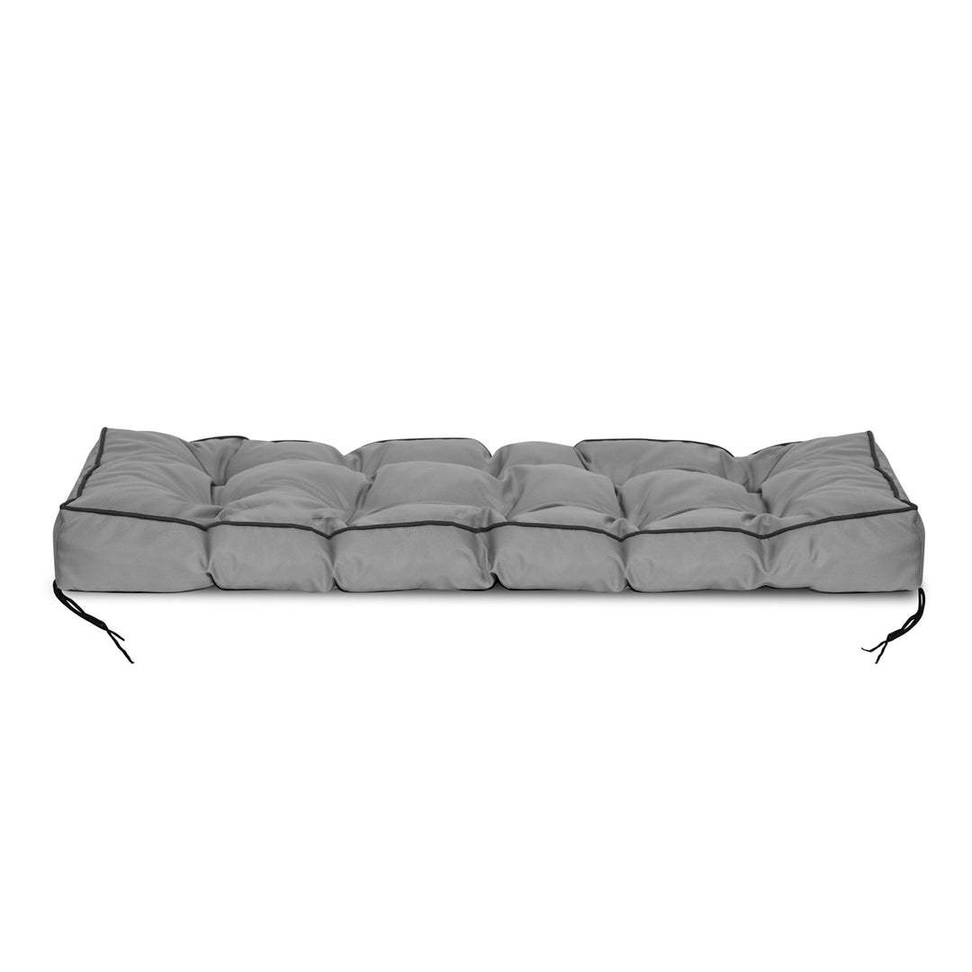 AIO - Coussin de jardin avec côté haut / Coussins de chaise de jardin - imperméable - 120x40cm - Gris