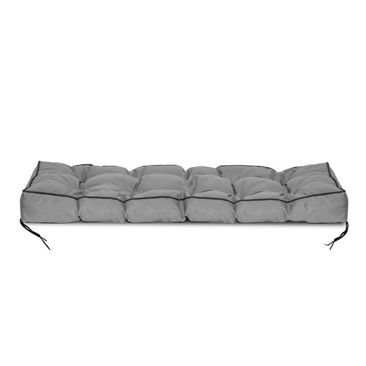 AIO - Coussin de jardin avec côté haut / Coussins de chaise de jardin - imperméable - 120x40cm - Gris