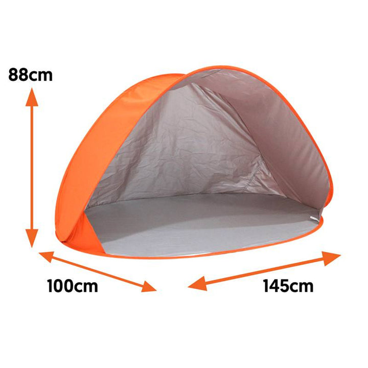 LAMEX JUNIOR / Strandtent - Tent Camping - zelfvouwend - 145 x 100 x 88 cm - Oranje