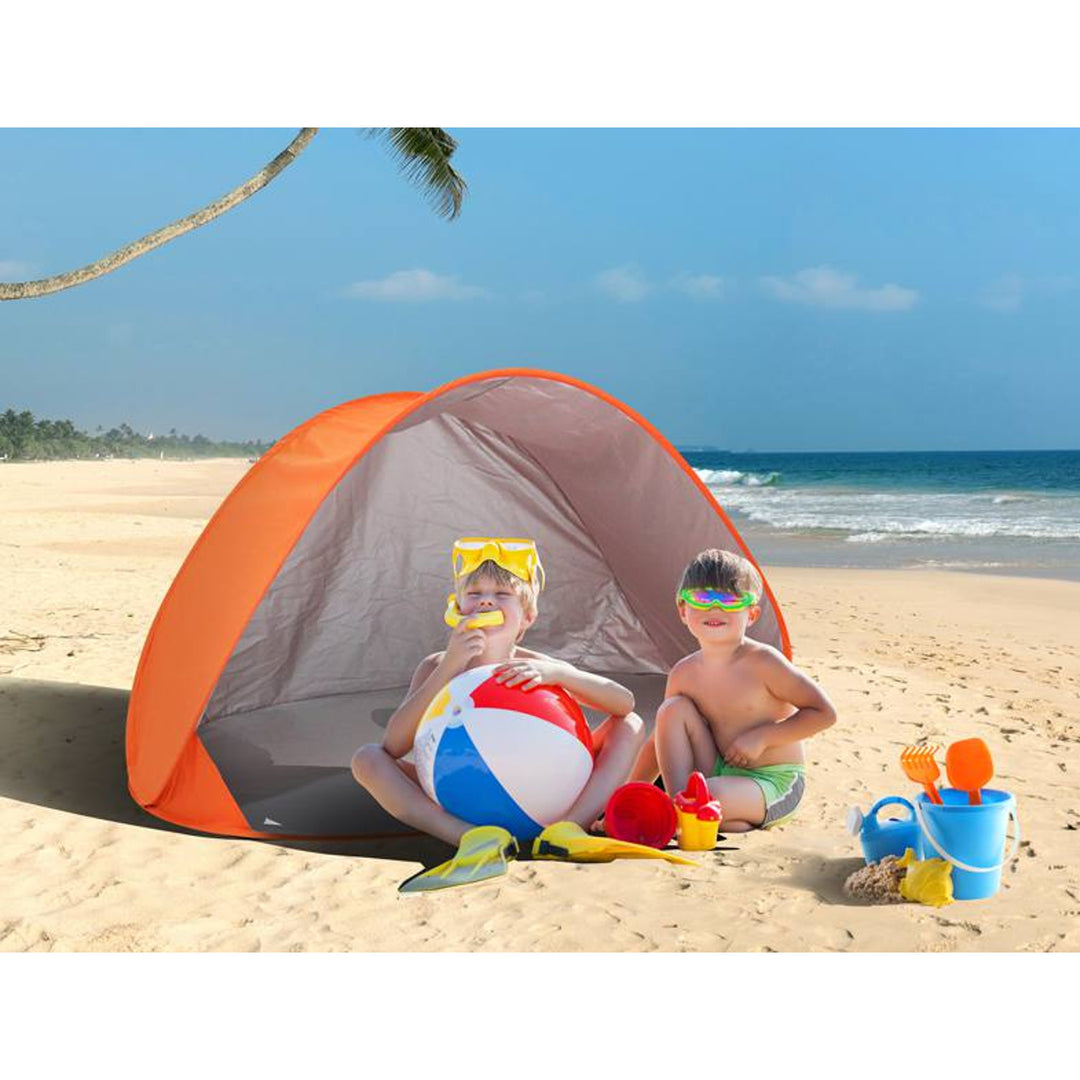 LAMEX JUNIOR / Strandtent - Tent Camping - zelfvouwend - 145 x 100 x 88 cm - Oranje
