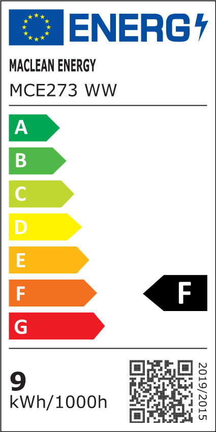 6x Maclean LED-lamp, E27, 9W, 220-240V AC, WW warmwit, 3000K, 920lm, MCE273