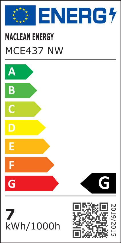 6x Maclean LED lamp, GU10, 7W, 220-240V~, 50/60Hz, neutraal wit, 4000K, 490 lumen, MCE437 NW