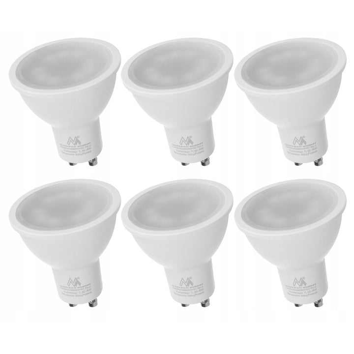 6x Maclean LED lamp, GU10, 7W, 220-240V~, 50/60Hz, neutraal wit, 4000K, 490 lumen, MCE437 NW