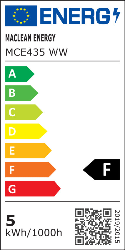 6x Maclean LED-lamp, GU10, 5W, 220-240V~, 50/60Hz, Warm wit, 3000K, 400 lumen, MCE435 WW