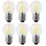 6x Maclean, LED gloeilamp E27, 6W, 230V, WW warm wit 3000K, 600lm, retro edison decoratief G45, MCE284