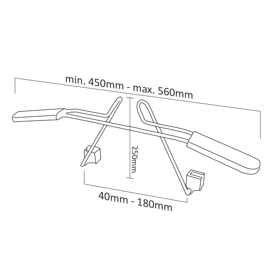 2x Maclean kledinghanger voor in de auto, hoofdsteunbevestiging, universeel, MC-870